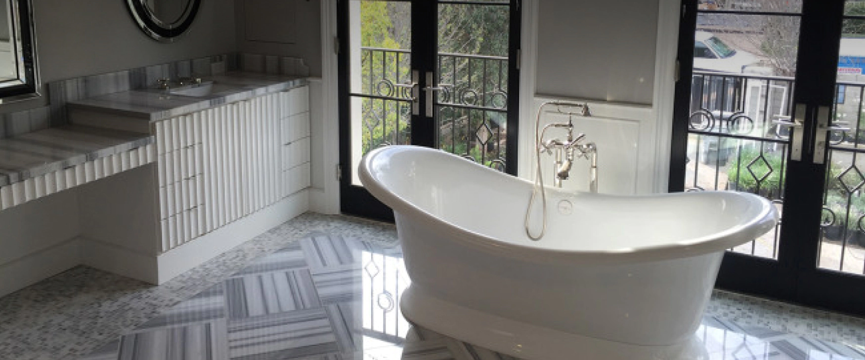 bathtub in a residential house